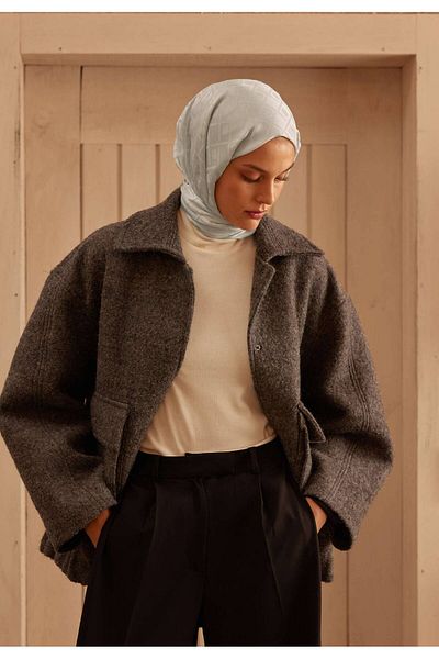 Fresh Jacquard Porto Shawl - Silver