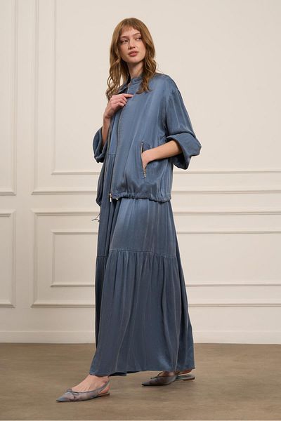 FTZ WOMEN Women &Apos; S Suit with Cupra Dress Indigo 31067