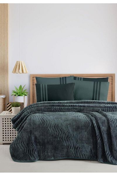 Luoca Patisca SPANISH BLANKET CREPE Duvet Cover Set GREEN