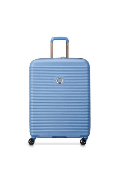 Delsey حقيبة سفر صلبة قابلة للتوسيع بعجلات مزدوجة من فري ستايل، مقاس 70 سم، ق...