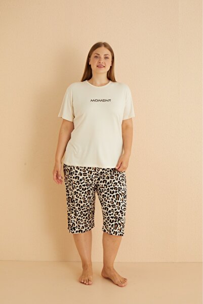 Temporium Women's Plus Size Curve Milan Fabric Outpost 1St Quality Bamboo Pajama Set