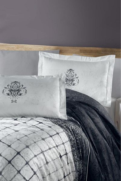 Luoca Patisca PRINTED SATIN DOUBLE PERSONAL Duvet Cover Set MELORY