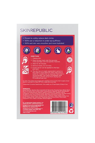 Skin Republic Brightening Eye Mask (3 Pairs)
