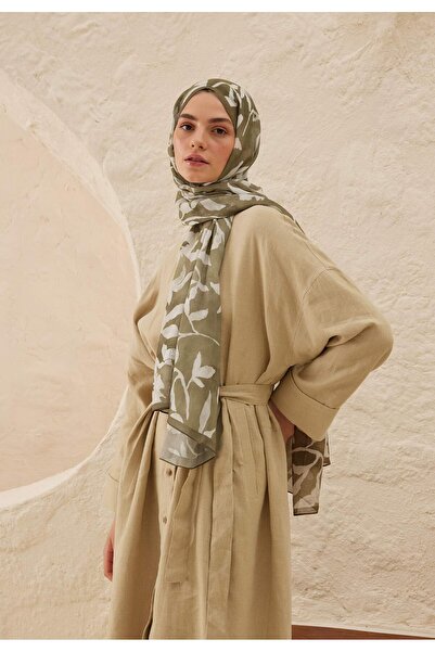 Fresh شال رامي منقوش من بيتونيا - كاكي