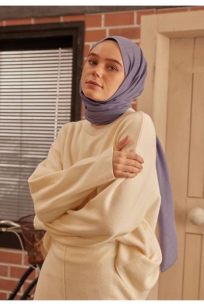 Fresh Lavender Touch Cotton Shawl - Cozy and Comfortable