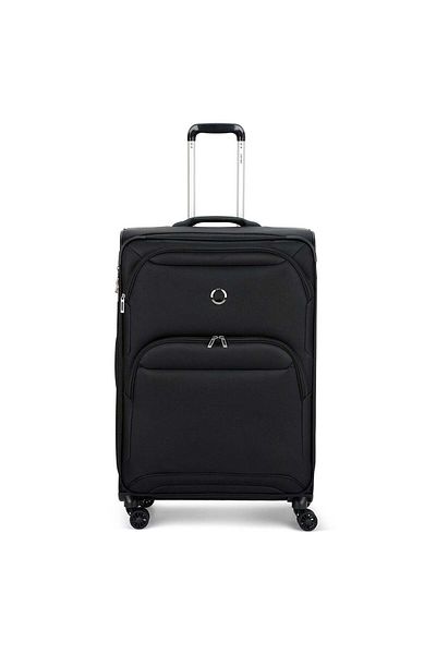 Delsey Sky Max 2.0 79cm Softcase Expandable 4 Double Wheel Check-in Lugggae Trolley Black