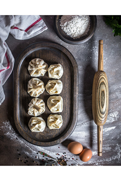 Esci Design Oval Sunum Tabağı - Ahşap Steak Sunum Tahtası - Balık Sunum - Et Sunum Tahtası - Ahşap Supla