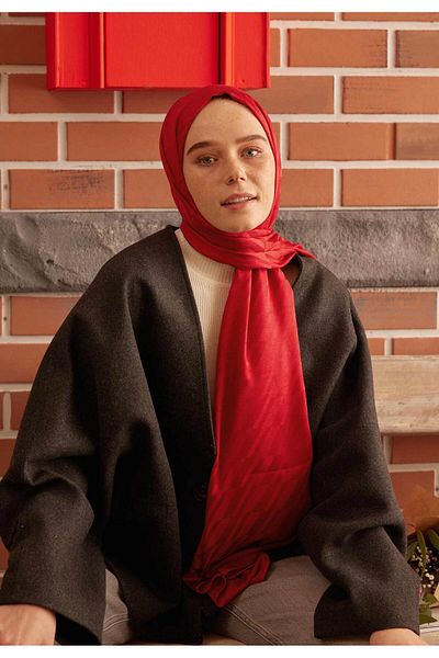 Fresh Dublin Jacquard Red Shawl