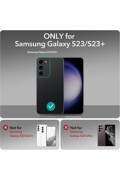 AWH Camera Lens Protector for Samsung Galaxy S23/S23 Plus, Scratch-Resistant, 1 Set Silver