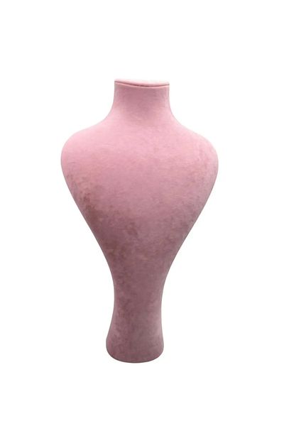 MeGass Dekor Domestic Production Zeus Model Suede Fabric Pink Color 42 / 22 cm Suit Necklace Display Manikin
