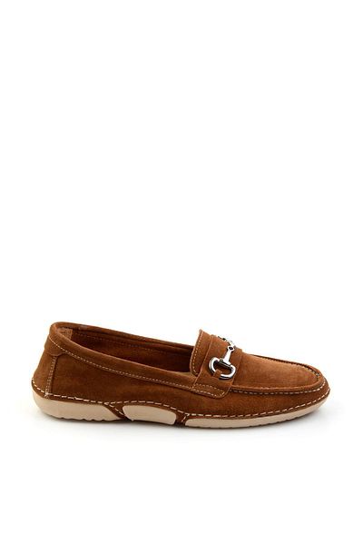 Bambi Дамски кожени мокасини Taba K01028130601