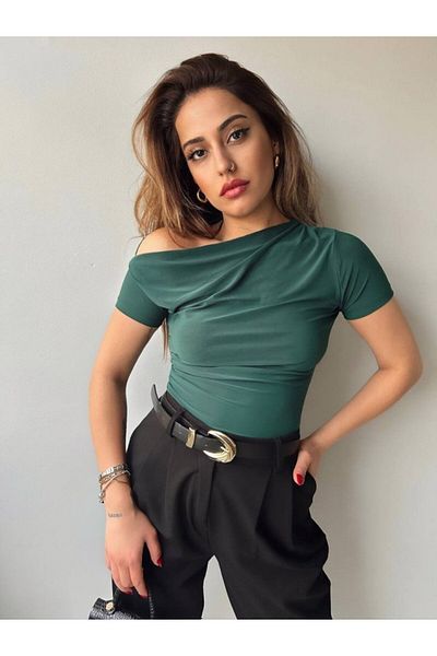 Viyamo Γυναικεία μπλούζα Sandy Fabric Off Shoulder