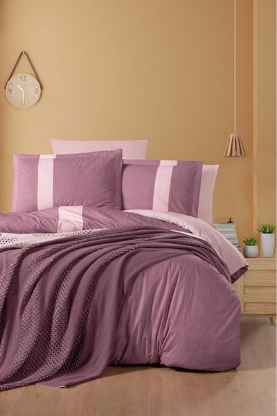 Luoca Patisca MAXWELL DOUBLE PERSON BED COVER Duvet Cover Set DAMSON