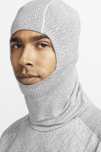 Nike Therma Fit Adv Run Division Pnncle Mid Hoodie Kapüşonlu Reflektörlü Erkek Koşu Sweatshirt Gri