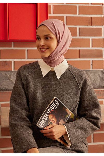 Fresh Cozy Cotton Shals Rose Pink