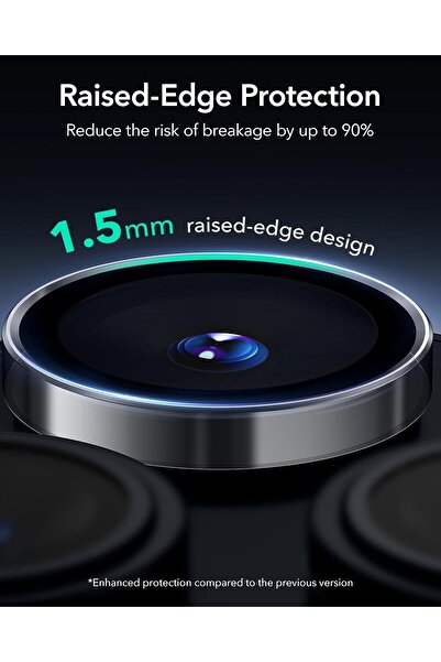 AWH Camera Lens Protector for iPhone 16/15/14 Pro Max/Pro, Scratch-Resistant, HD Glass (Clear)