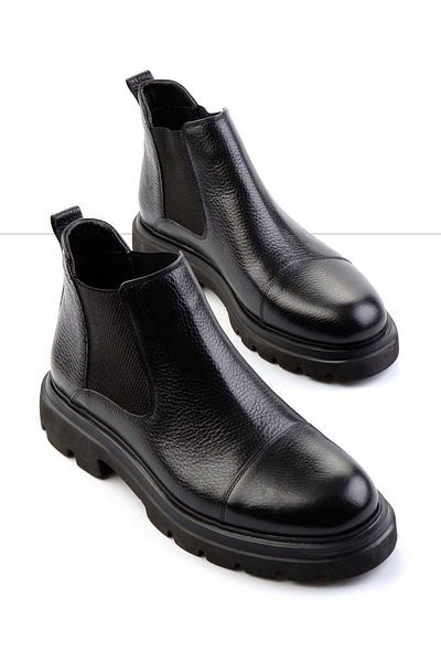 Bambi Black Floater Γνήσιο Δερμάτινο Ανδρικές Μπότες & Μποτάκια E02757665240