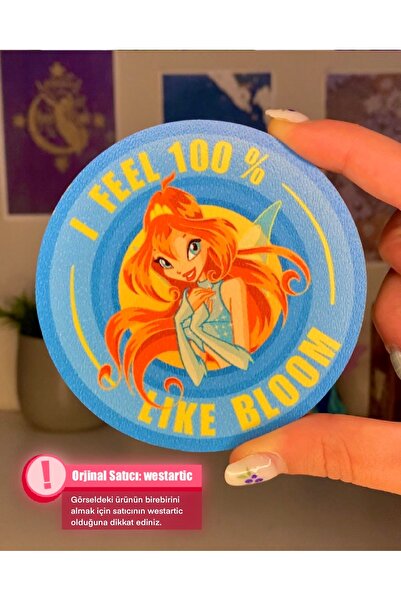 westartic Winx Club - Bloom Peri Baskılı Tasarım Bardak Altlığı