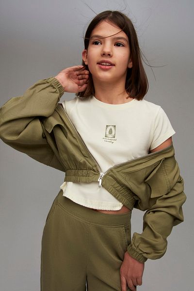 nk kids NK KIDS 38336 ДЕТСКО ЯКЕ ЗА МОМИЧЕ, КАКИКЕ, МАЛТА