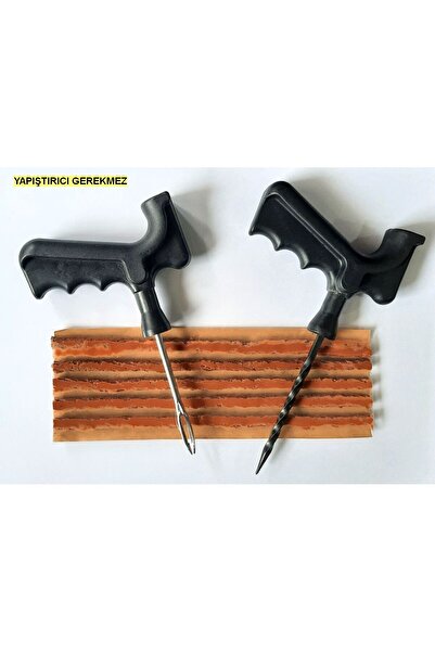 BSR Lastik Market Dubleks Lastik Tamir Seti : 5 Adet Uzun Fitil (10 Yamalık) Fitil Atma Ve Kanal Açıcı Raspa