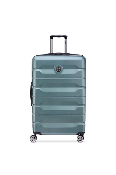 Delsey Air Armour 80cm Hardcase Expandable 4 Double Wheel Check-in Luggage Trolley Green