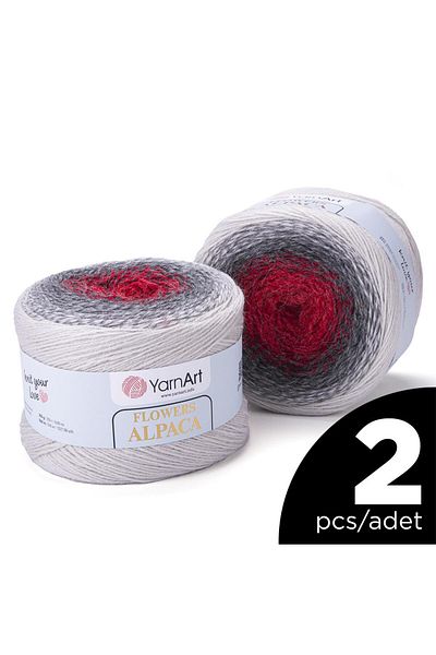 Yarnart Flowers Alpaca Knitting 436 Model - 2 Pieces