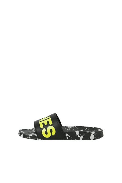 Jack & Jones Ανδρικές παντόφλες από ανθρακί Jack Jones Jfwhyde Splatter Slider 12270975 -16