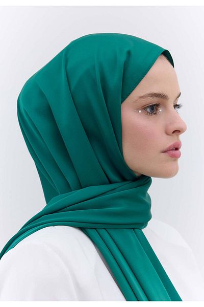 Fresh Silky Elegance - Dark Green Shawl