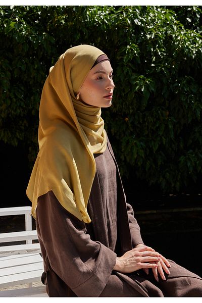 Fresh Yellow Viscose Shawl - Sweet Ram