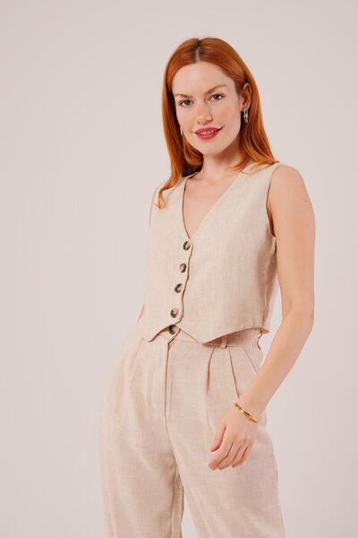 Selma Butik Melted Pattern Beige Set