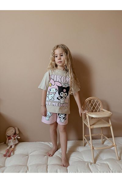 patriko tekstil PANTALONI SCURT DE PERSONAJ POPULARE PENTRU FETE TRICOU BOTTOM TOP SEZON NOU