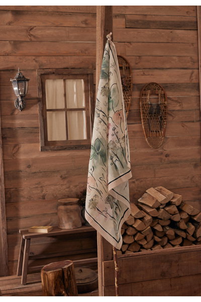 Fresh Βαμβακερό μεταξωτό μαντήλι με μοτίβο από βαμβάκι και μετάξι, απαλό πράσ...