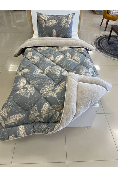 argehome Single Double Sided Luxury Welsoft Elite Quilt Soft Fleece Quilt and Pillowcase Arina Beige