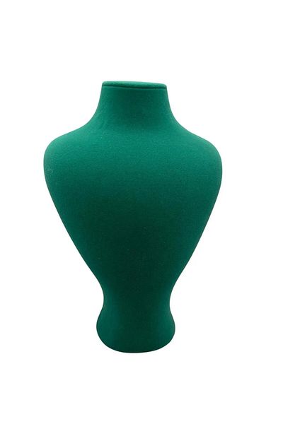 MeGass Dekor Domestic Production Zeus Model Suede Fabric Green Color 29/ 22 cm Suit Necklace Display Manikin