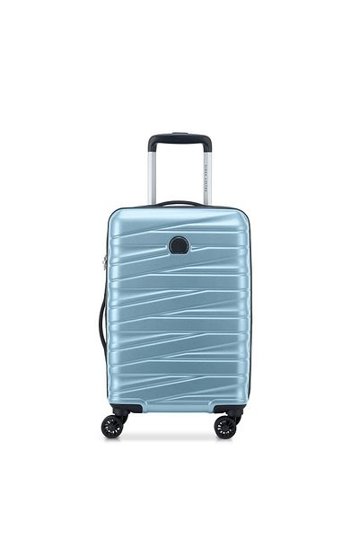 Delsey Tiphanie 55cm Hardcase Expandable 4 Double Wheel Cabin Lugggae Trolley Aqua