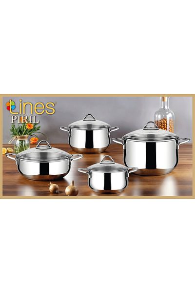 Lines Pırıl Steel Pot Set