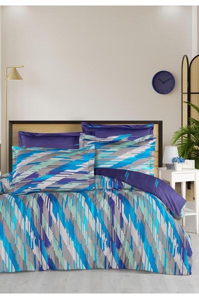 Luoca Patisca PRINTED SATIN DOUBLE PERSONAL Duvet Cover Set NERON