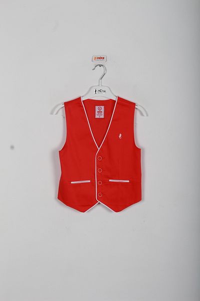 incity Boy's Sea Horse Logo Detailed Vest