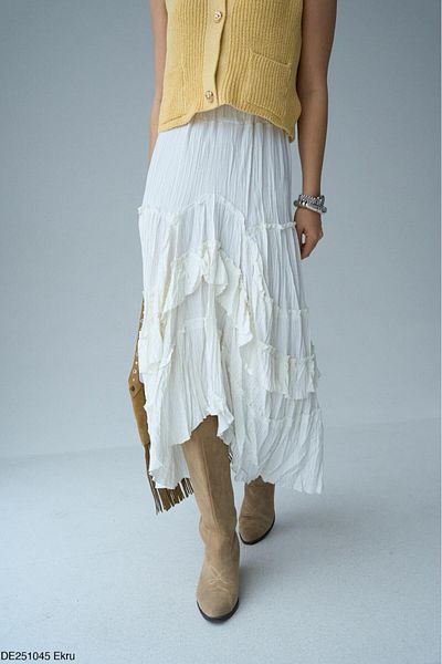 Lupies Women's Elastic Waist Pleated Dress