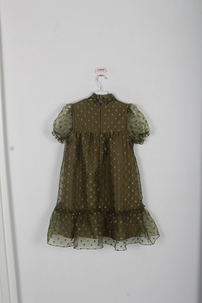 incity Girl's Bow Detailed Polka Dot Dress