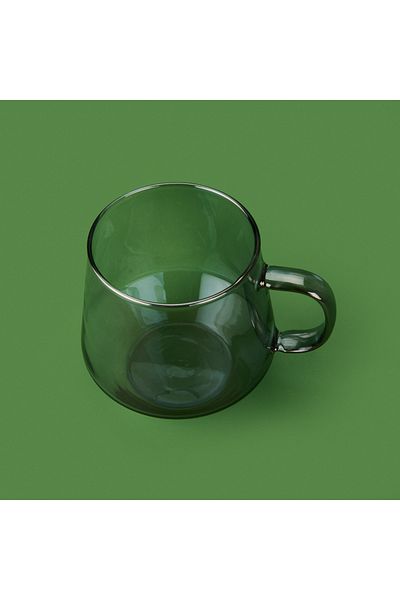 delı glassware Glassware Borosilicate Glass Mug - Gray - 420 ml