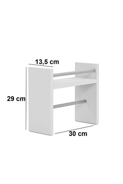 interGO Spice Rack With Paper Roll Holder - Gray