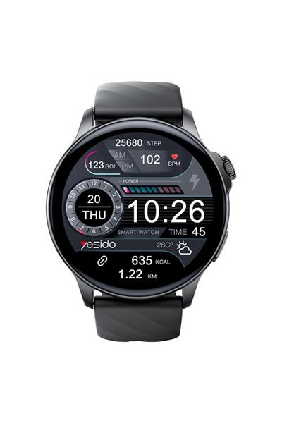 Yesido IO29 Waterproof Smart BT Watch, 1.39 inch Screen, Support BT Call / Heart Rate (Black)