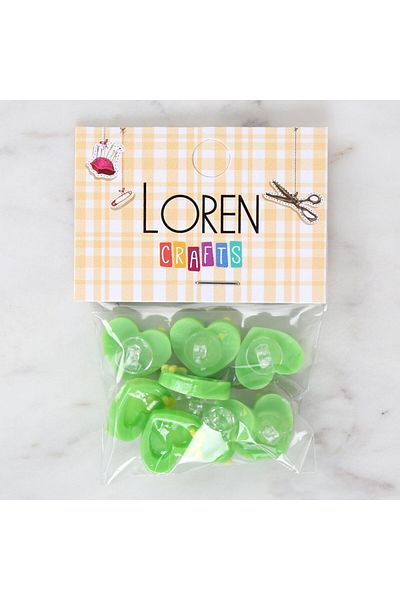 Loren Crafts Green 8 Button - 3015