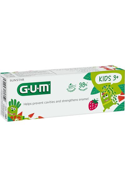 GUM Kids Toothpaste 3+ Years Strawberry Flavour Paraben Free-50ML