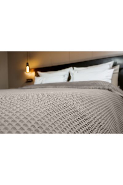HERAKLEIA HOME Cotton Waffle Pattern Double Pique - 200X230 - Multi-Purpose Blanket