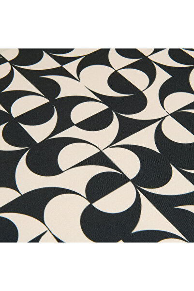 Just Home Elegant Puf - Siyah / Beyaz - 42x37x37 cm