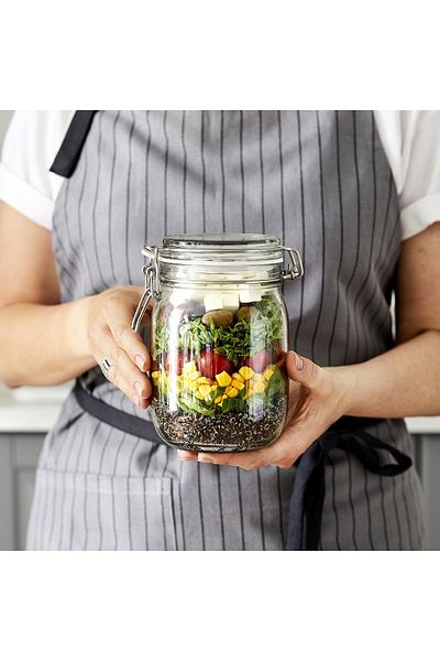 IKEA KORKEN Jar with lid, clear glass, 1 l