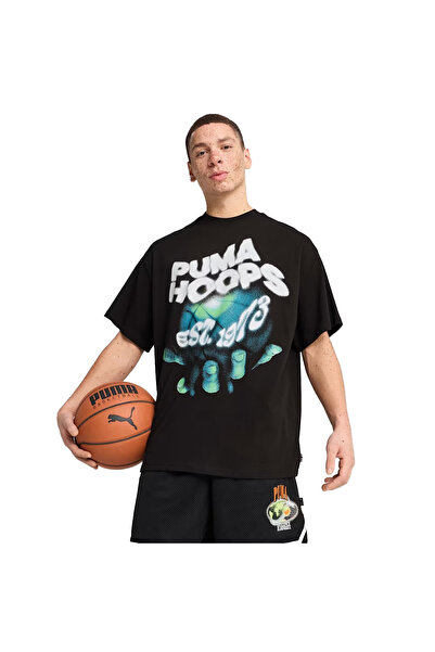 Puma Hoop Dreamz Oversized Erkek Siyah Basketbol T-Shirt 63025901