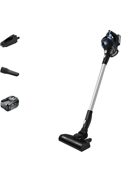 Bosch 2-in-1 Cordless Vacuum Cleaner, 30 Minutes Continuous Operation, Blue ,BBS611GB